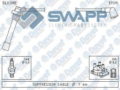 SWAPP 50113 Buji Kablosu Accord V-Vi 2.0i 2.2i 2.3i Civic V 1.4i 1.5 1.6i 16v A6 A7 A8 (F22b1)  ####